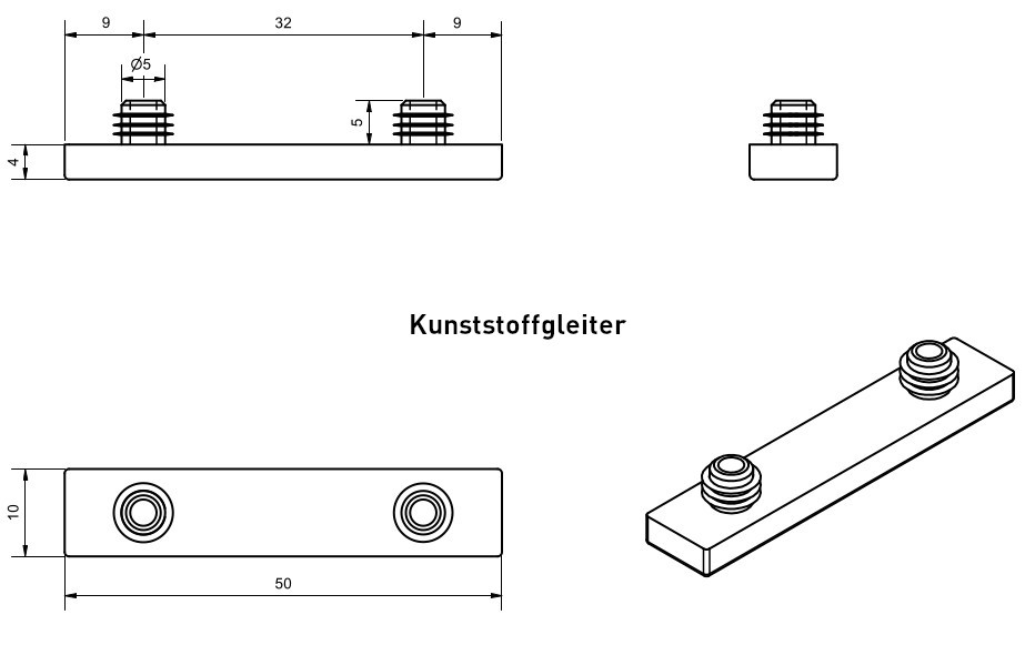 Möbelgleiter-Set Freischwinger-Stuhl f1 Team7